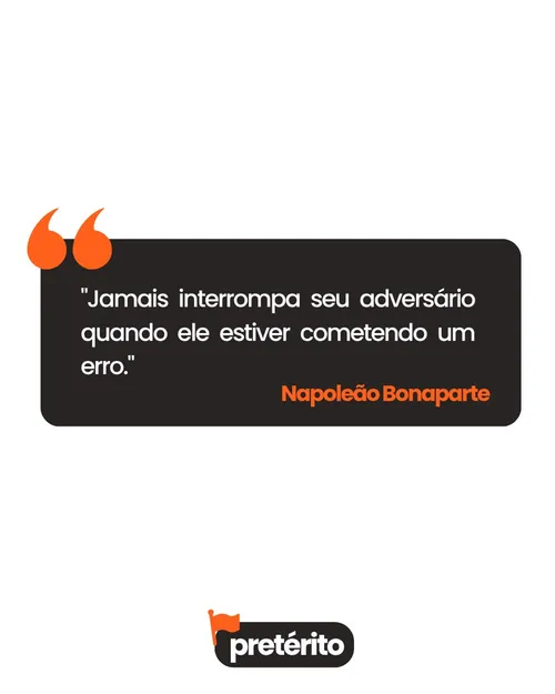 Post da Pretérito com citação de Napoleão